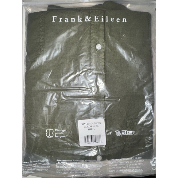 Frank & Eileen Ireland Dress Italian Linen Hunter Green Medium MSRP $458 - Picture 5 of 5